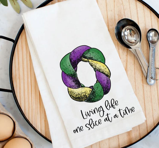 King Cake Slice Kitchen Towel